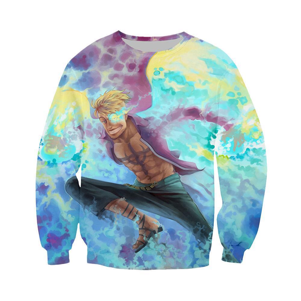 Anime Merchandise Sweatshirt M One Piece Sweatshirt - Marco the Phoenix Sweatshirt