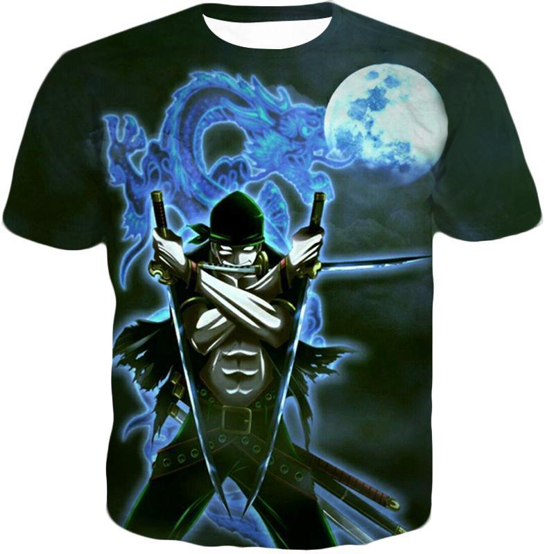 OtakuForm-OP T-Shirt T-Shirt / XXS One Piece T-Shirt - One Piece   Swordsman Roronoa Zoro Action T-Shirt