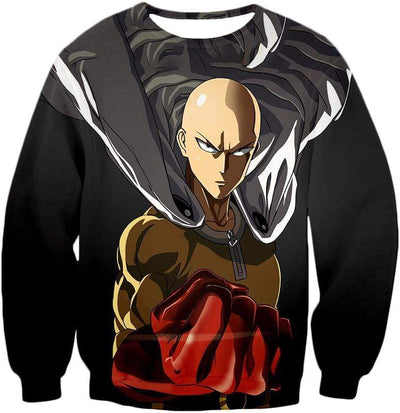 OtakuForm-OP Sweatshirt Sweatshirt / XXS One Punch Man Most Powerful Hero Saitama Awesome Promo Black Sweatshirt