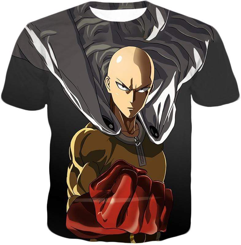 OtakuForm-OP T-Shirt T-Shirt / XXS One Punch Man Most Powerful Hero Saitama Awesome Promo Black T-Shirt
