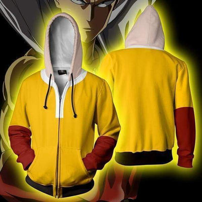 OtakuForm-OP Cosplay Jacket Zip Up Hoodie / XS One Punch Man Saitama Zip Up Hoodie Jacket