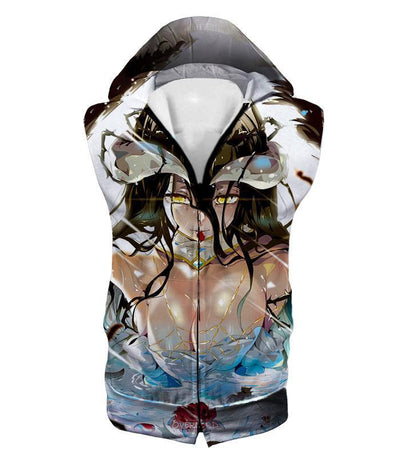 OtakuForm-OP Zip Up Hoodie Hooded Tank Top / XXS Overlord Awesome Graphic Promo Albedo The Overseer of Guardians Cool Anime Zip Up Hoodie