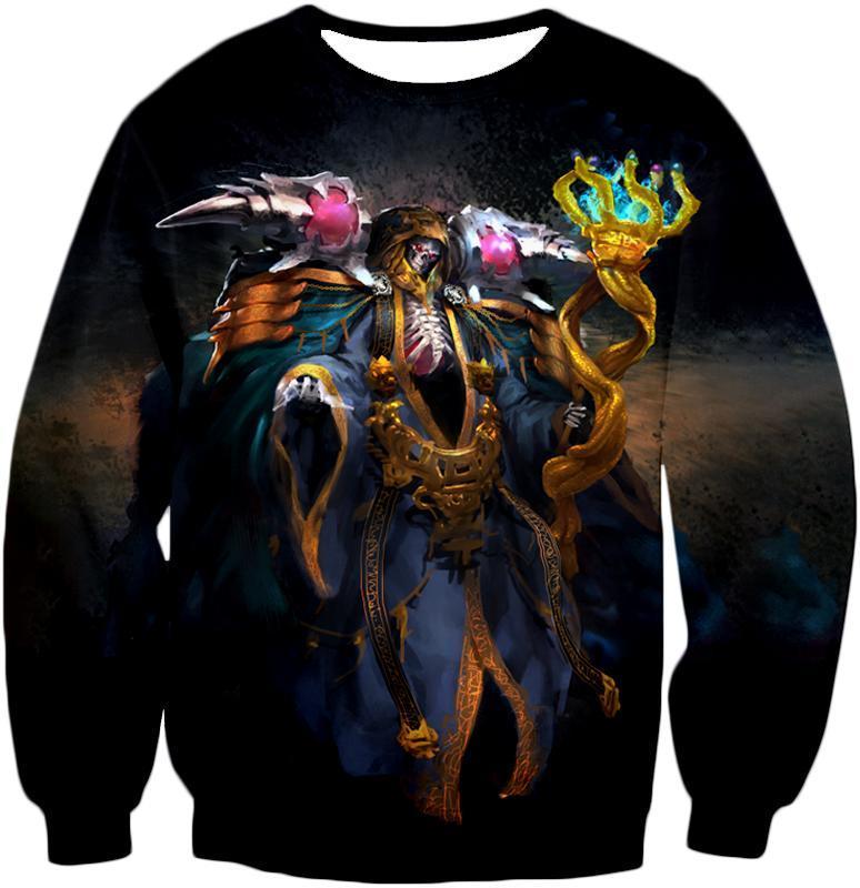 OtakuForm-OP Hoodie Sweatshirt / XXS Overlord Extremely Powerful Guild Master Ainz Ooal Gown Cool Graphic Hoodie
