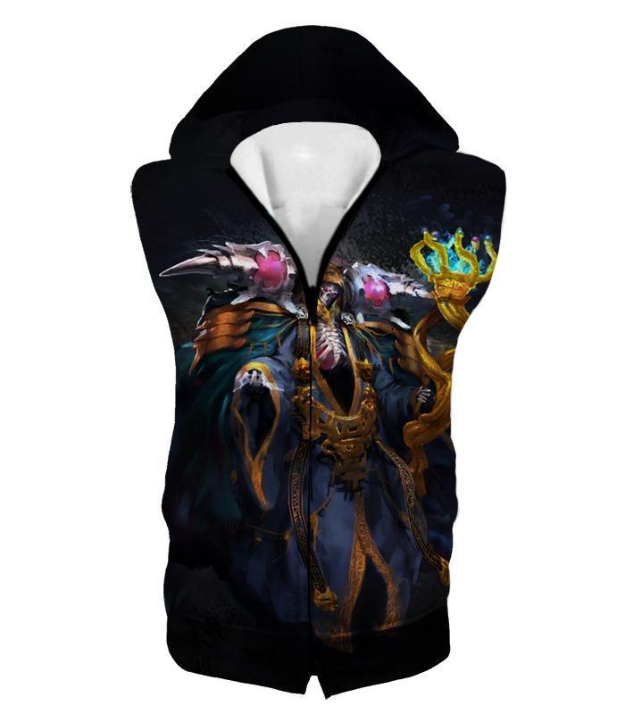 OtakuForm-OP Hoodie Hooded Tank Top / XXS Overlord Extremely Powerful Guild Master Ainz Ooal Gown Cool Graphic Hoodie