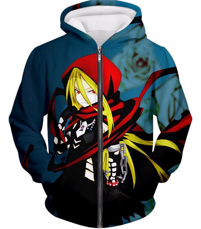 OtakuForm-OP Sweatshirt Zip Up Hoodie / XXS Overlord Prime Grade Magic Caster Evileye Cool Anime Promo Sweatshirt
