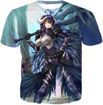 OtakuForm-OP Hoodie T-Shirt / XXS Overlord Ready for Action Albedo the White Devil Cool Anime Promo Hoodie
