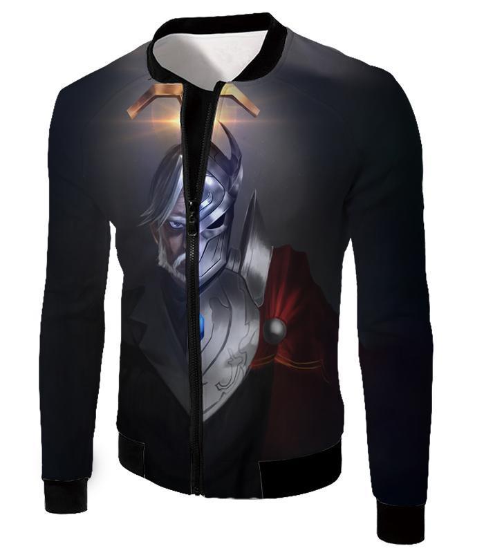 OtakuForm-OP Sweatshirt Jacket / XXS Overlord The Iron Butler and Touch Me Super Cool Anime Black Sweatshirt