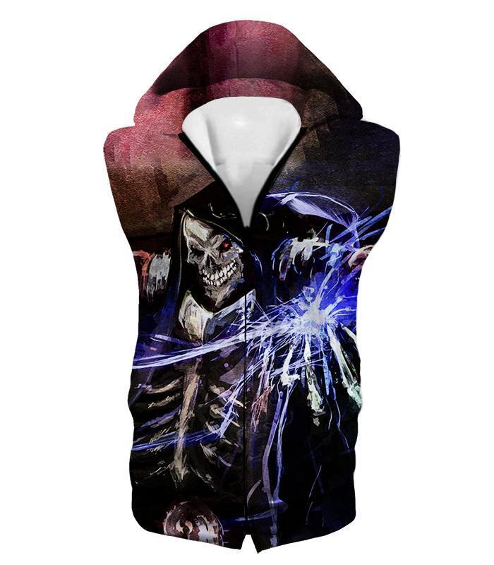 OtakuForm-OP Sweatshirt Hooded Tank Top / XXS Overlord Ultimate Guild Master Ainz Ooal Gown Cool Action Promo Sweatshirt