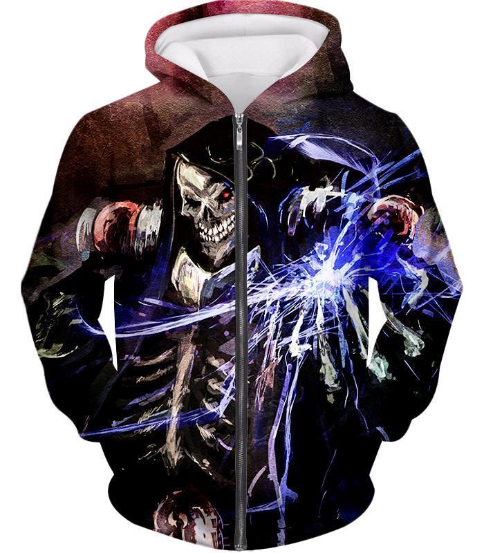 OtakuForm-OP T-Shirt Zip Up Hoodie / XXS Overlord Ultimate Guild Master Ainz Ooal Gown Cool Action Promo T-Shirt