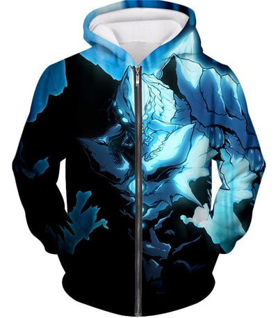 OtakuForm-OP Sweatshirt Zip Up Hoodie / XXS Overlord Ultimate Ruler of the Frozen Glacier Cocytus Cool Anime Promo Sweatshirt