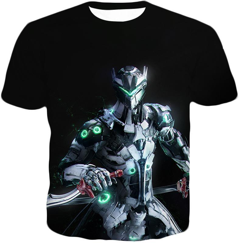 OtakuForm-OP T-Shirt T-Shirt / US XXS (Asian XS) Overwatch Attack Agent Cyborg Genji T-Shirt -  T-Shirt