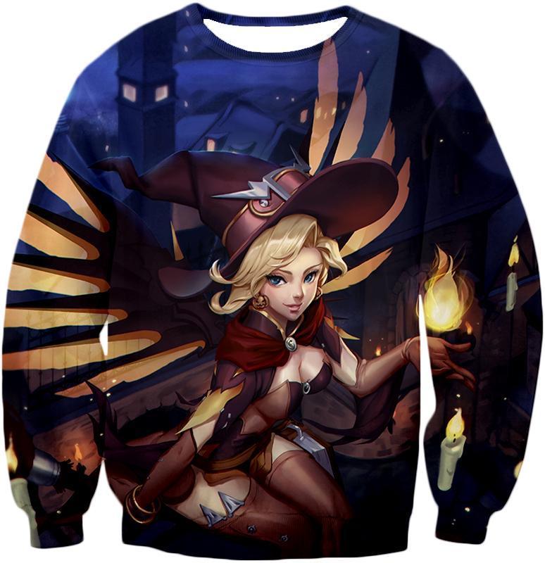 OtakuForm-OP Sweatshirt Sweatshirt / US XXS (Asian XS) Overwatch Beautiful Healer Mercy Halloween Skins Sweatshirt