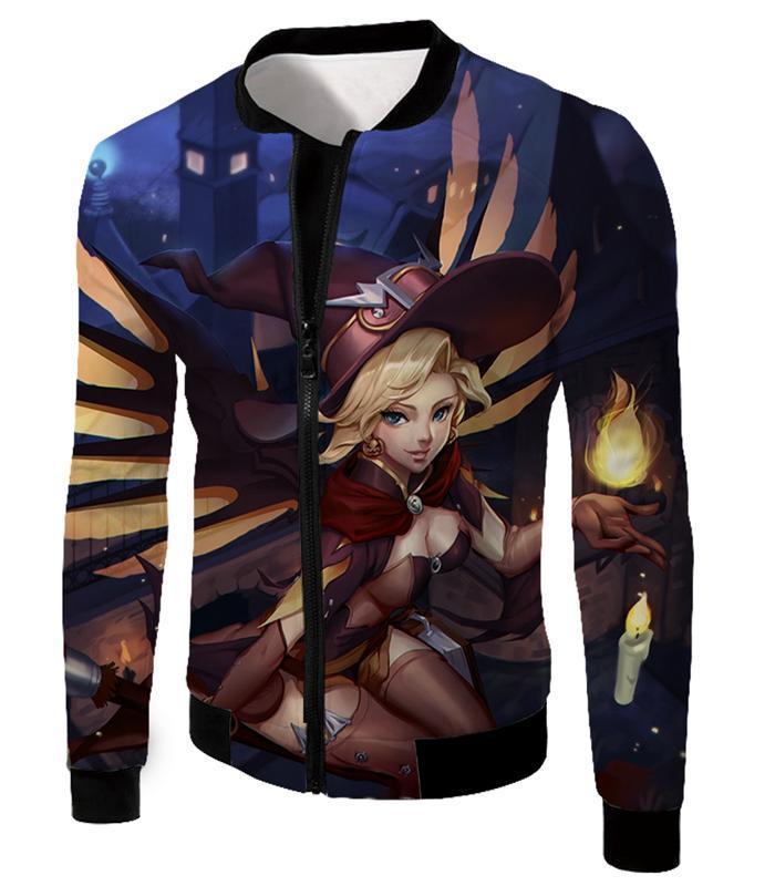 OtakuForm-OP Sweatshirt Jacket / US XXS (Asian XS) Overwatch Beautiful Healer Mercy Halloween Skins Sweatshirt