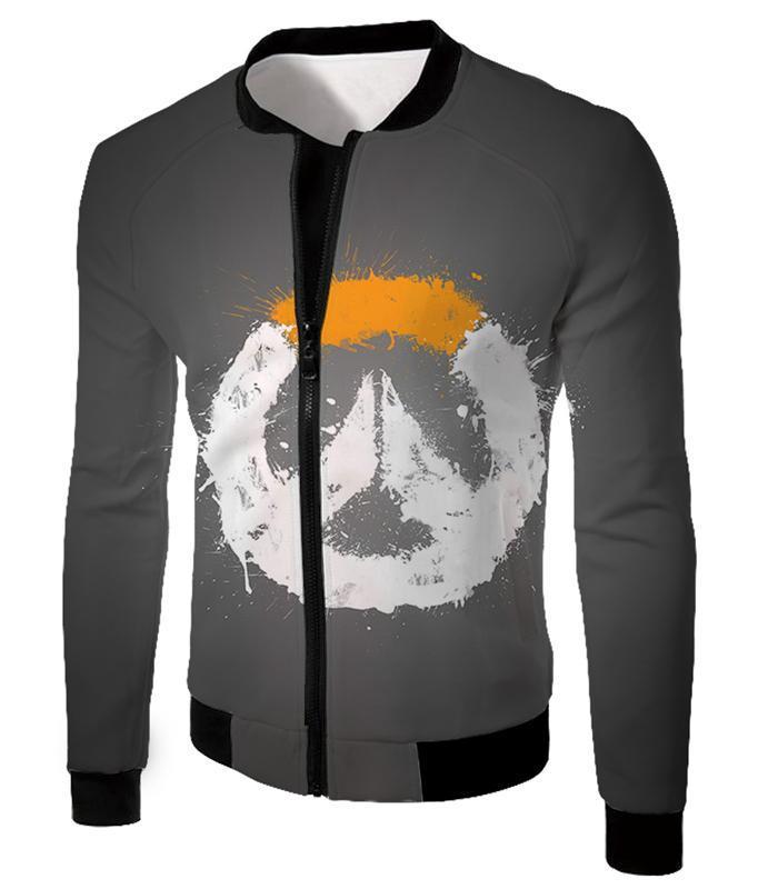 OtakuForm-OP Zip Up Hoodie Jacket / US XXS (Asian XS) Overwatch Cool Black Logo Zip Up Hoodie