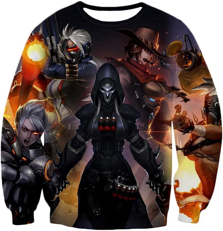 OtakuForm-OP Sweatshirt Sweatshirt / US XXS (Asian XS) Overwatch Cool Heroe Reaper Sweatshirt - Overwatch Sweatshirt