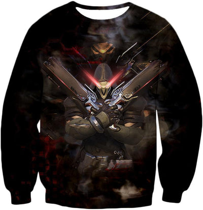 OtakuForm-OP Zip Up Hoodie Sweatshirt / US XXS (Asian XS) Overwatch Cool Reaper Hellfire Shotguns Zip Up Hoodie