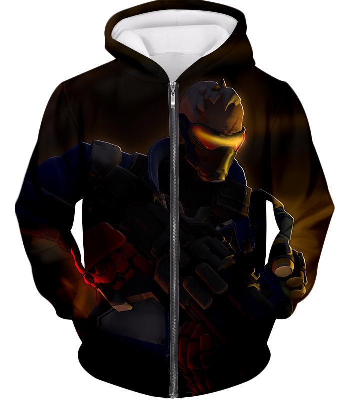 OtakuForm-OP Sweatshirt Zip Up Hoodie / US XXS (Asian XS) Overwatch Deadly Mercenary Former Agent Soldier:76 Sweatshirt - Overwatch Sweatshirt