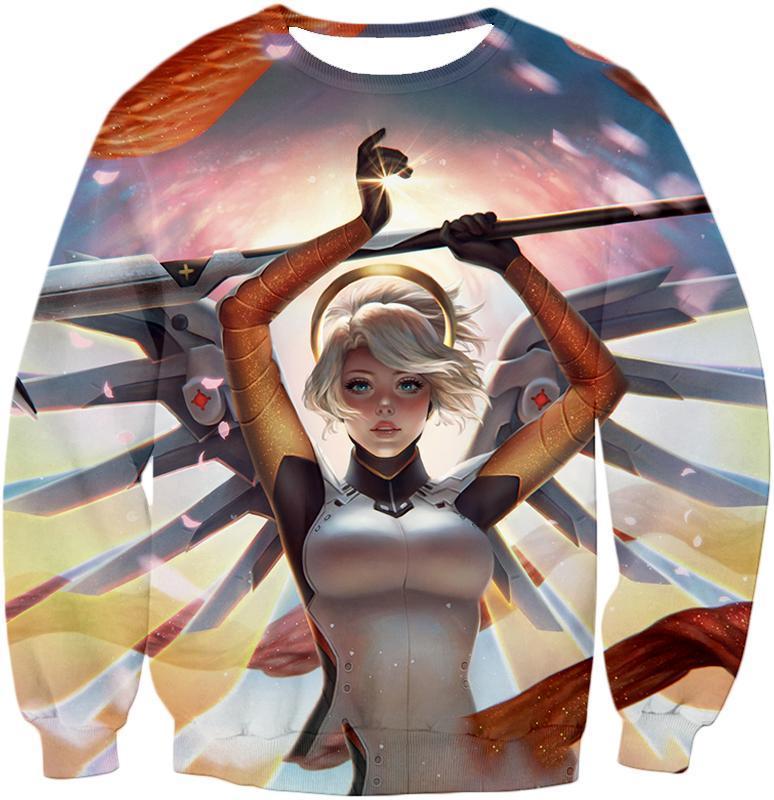 OtakuForm-OP T-Shirt Sweatshirt / US XXS (Asian XS) Overwatch Flying Healer Valkyrie Mercy T-Shirt - Overwatch T-Shirt
