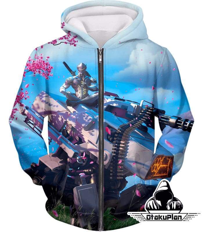 OtakuForm-OP T-Shirt Zip Up Hoodie / US XXS (Asian XS) Overwatch Highly Technical Cyborg Ninja Genji T-Shirt