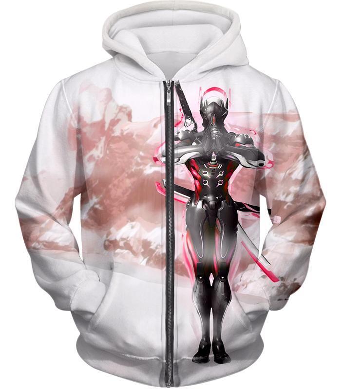 OtakuForm-OP T-Shirt Zip Up Hoodie / US XXS (Asian XS) Overwatch Katana Wielder Deadly Ninja Cyborg Genji T-Shirt