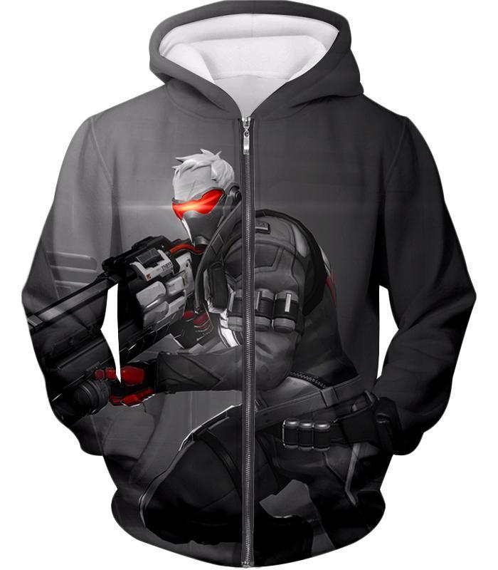 OtakuForm-OP T-Shirt Zip Up Hoodie / US XXS (Asian XS) Overwatch Mystery Fighter Soldier:76 T-Shirt