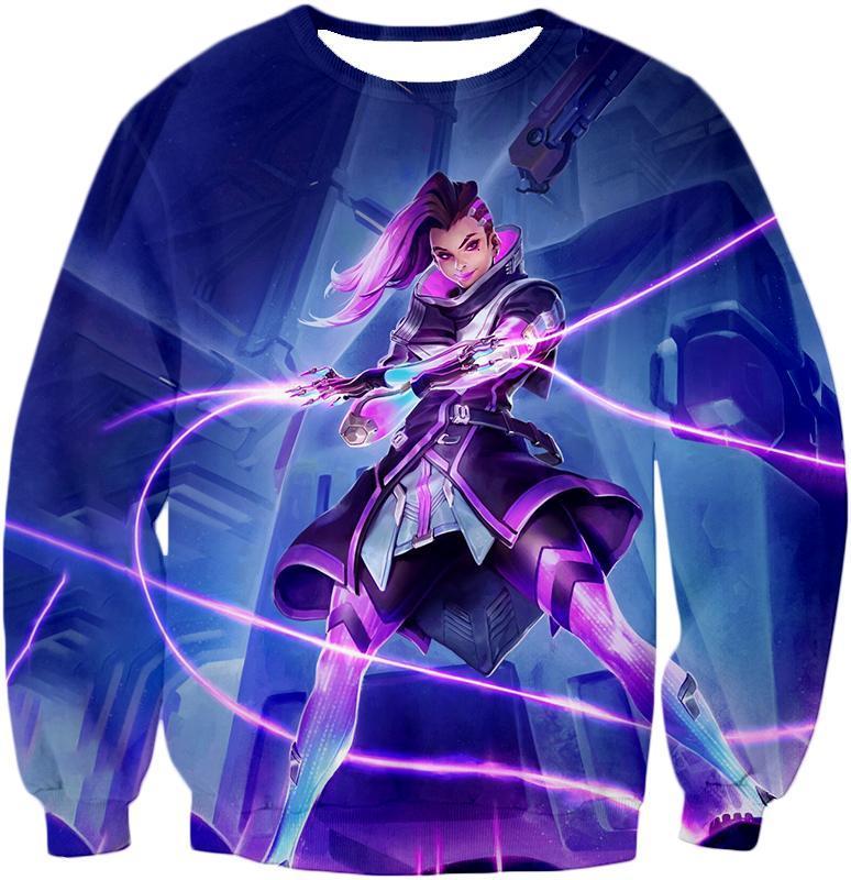 OtakuForm-OP T-Shirt Sweatshirt / US XXS (Asian XS) Overwatch Purple Offense Hero Sombra T-Shirt