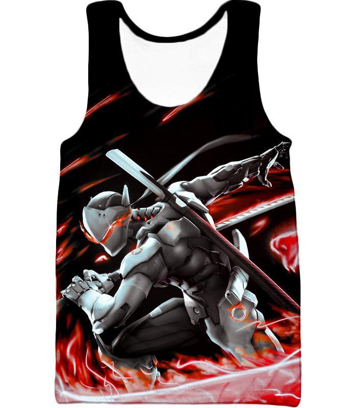 OtakuForm-OP T-Shirt Tank Top / US XXS (Asian XS) Overwatch Super Cool Cyborg Ninja Genji T-Shirt