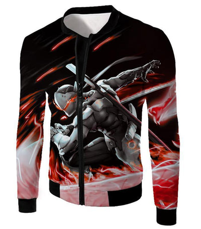 OtakuForm-OP T-Shirt Jacket / US XXS (Asian XS) Overwatch Super Cool Cyborg Ninja Genji T-Shirt