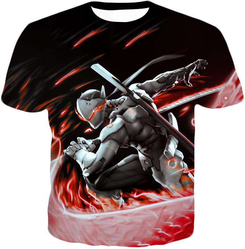 OtakuForm-OP Zip Up Hoodie T-Shirt / US XXS (Asian XS) Overwatch Super Cool Cyborg Ninja Genji Zip Up Hoodie