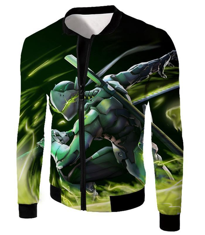 OtakuForm-OP T-Shirt Jacket / US XXS (Asian XS) Overwatch Supercool Ninja Cyborg Genji T-Shirt