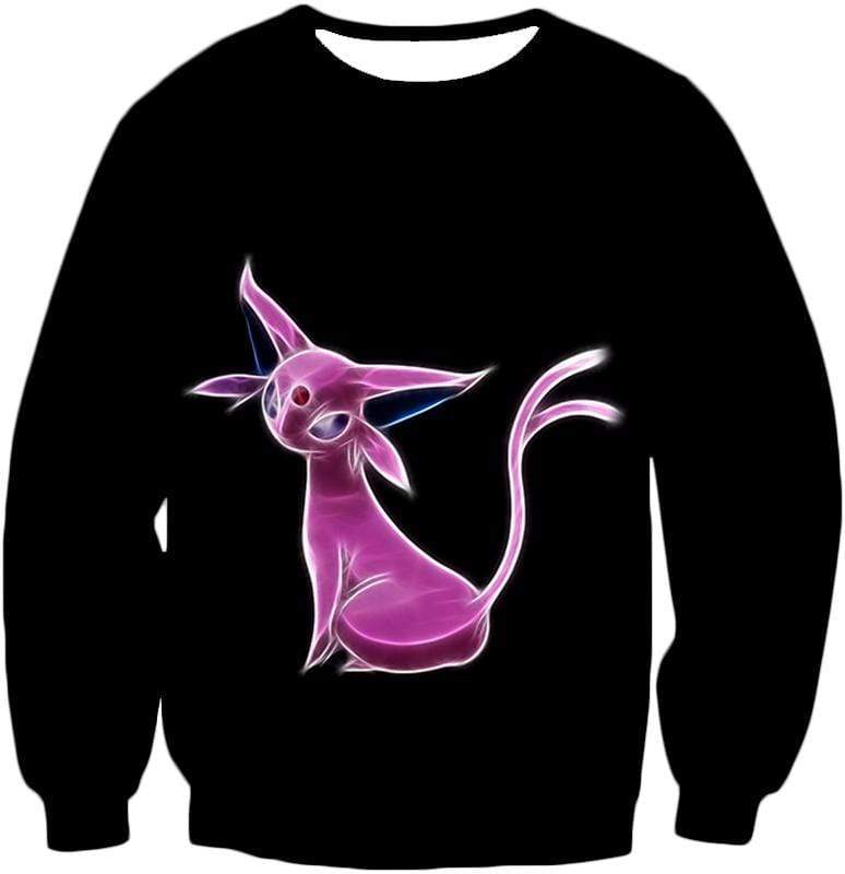 OtakuForm-OP Sweatshirt Sweatshirt / XXS Pokemon Cool Eevee Psychic Evolution Epseon Black Sweatshirt  - Pokemon Sweatshirt