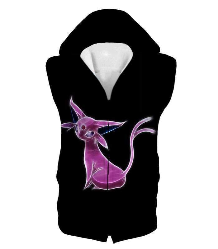 OtakuForm-OP Sweatshirt Hooded Tank Top / XXS Pokemon Cool Eevee Psychic Evolution Epseon Black Sweatshirt  - Pokemon Sweatshirt