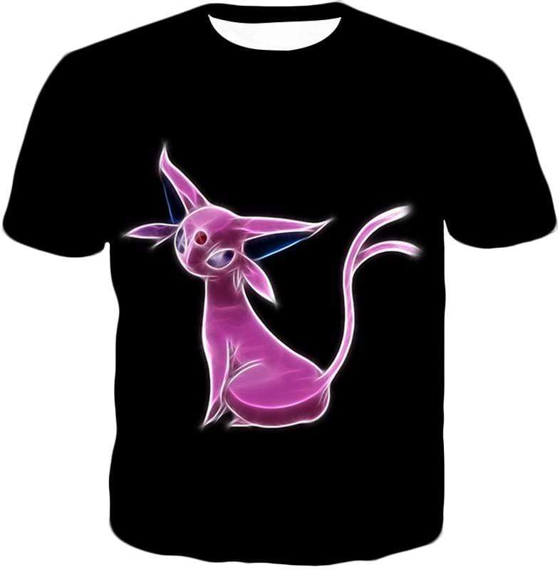 OtakuForm-OP T-Shirt T-Shirt / XXS Pokemon Cool Eevee Psychic Evolution Epseon Black T-Shirt  - Pokemon T-Shirt