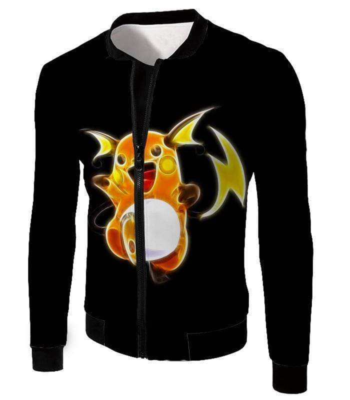 OtakuForm-OP T-Shirt Jacket / XXS Pokemon Cool Thunder Pokemon Raichu Black T-Shirt  - Pokemon T-Shirt