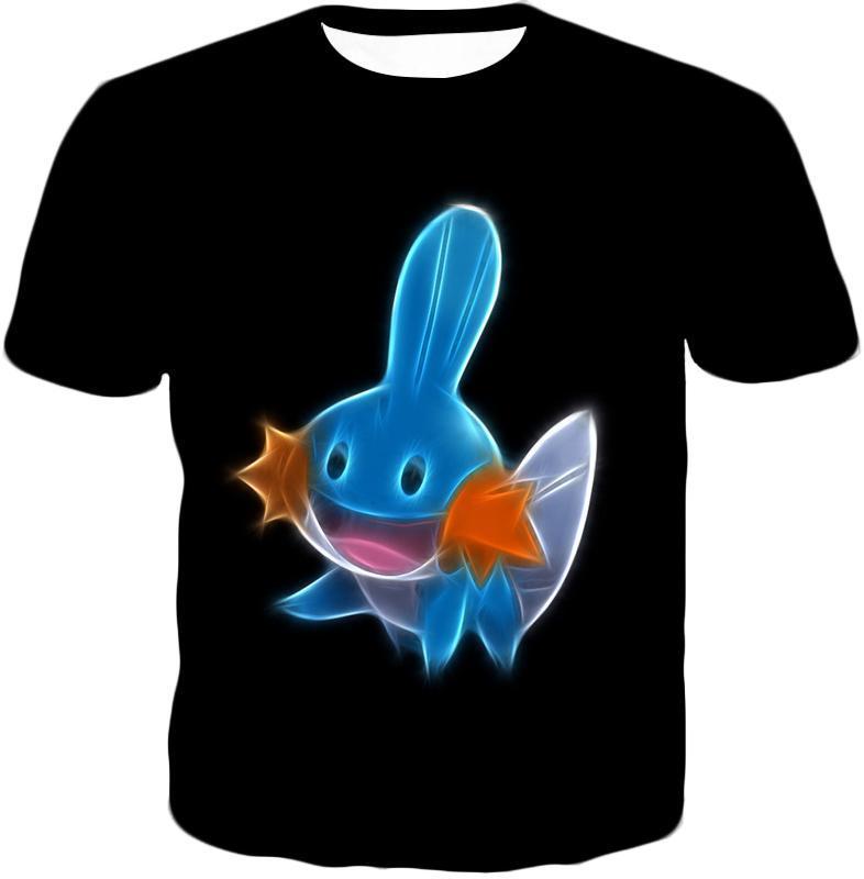 OtakuForm-OP T-Shirt T-Shirt / XXS Pokemon Cute Water Type Pokemon Mudkip Cool Black T-Shirt