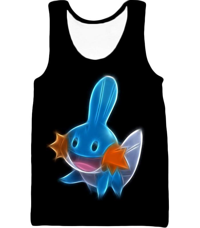 OtakuForm-OP T-Shirt Tank Top / XXS Pokemon Cute Water Type Pokemon Mudkip Cool Black T-Shirt