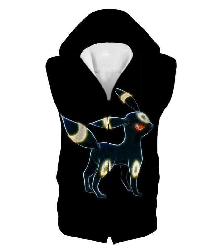 OtakuForm-OP Sweatshirt Hooded Tank Top / XXS Pokemon Eevee Dark Pokemon Evolution Cool Umbreon Black Sweatshirt  - Pokemon Sweatshirt