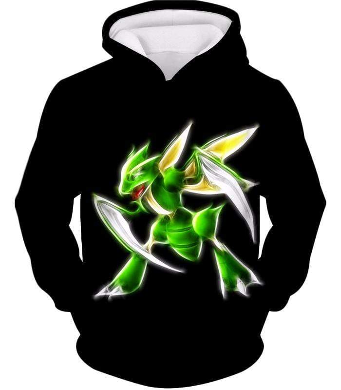 OtakuForm-OP Sweatshirt Hoodie / XXS Pokemon Flying Bug Type Pokemon Scyther Cool Black Sweatshirt  - Pokemon Sweatshirt