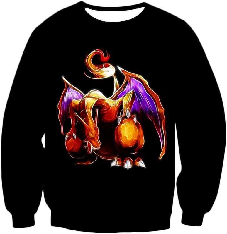 OtakuForm-OP T-Shirt Sweatshirt / XXS Pokemon Generation One Flying Fire Type Pokemon Charizard Cool Black T-Shirt  - Pokemon T-Shirt