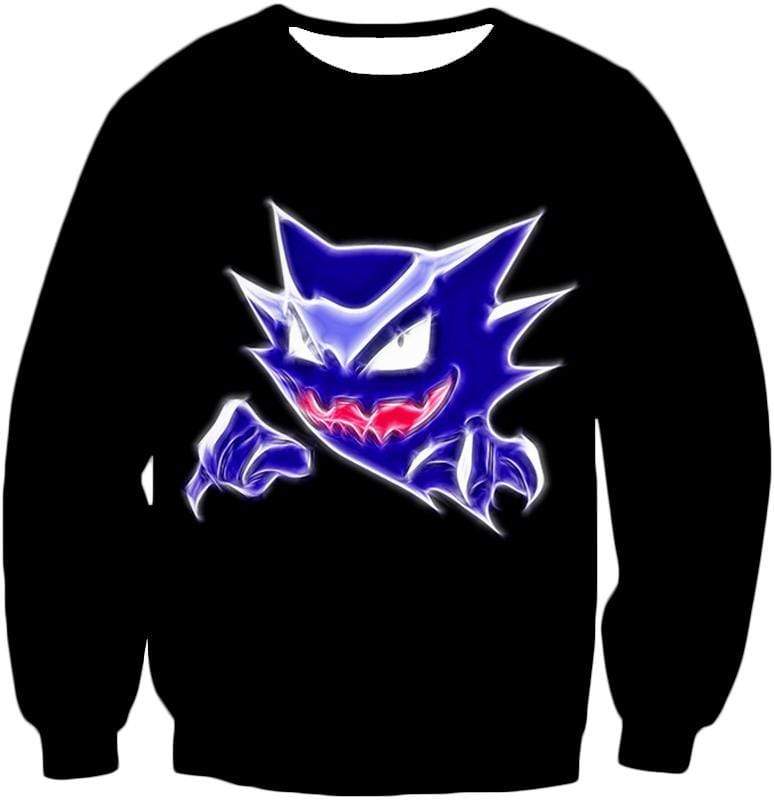 OtakuForm-OP Sweatshirt Sweatshirt / XXS Pokemon Ghost Type Pokemon Haunter Anime Black Sweatshirt  - Pokemon Sweatshirt