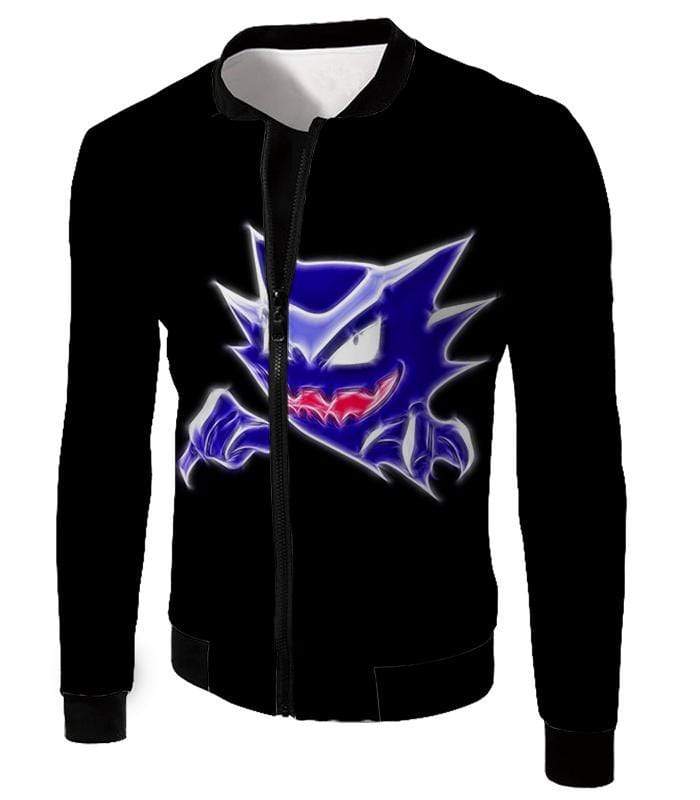 OtakuForm-OP Sweatshirt Jacket / XXS Pokemon Ghost Type Pokemon Haunter Anime Black Sweatshirt  - Pokemon Sweatshirt