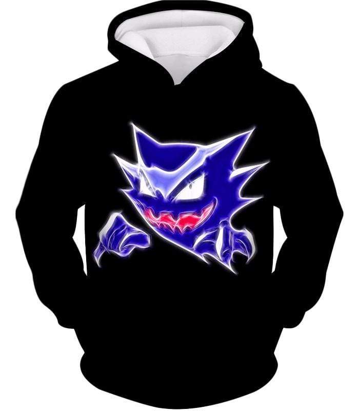 OtakuForm-OP Sweatshirt Hoodie / XXS Pokemon Ghost Type Pokemon Haunter Anime Black Sweatshirt  - Pokemon Sweatshirt