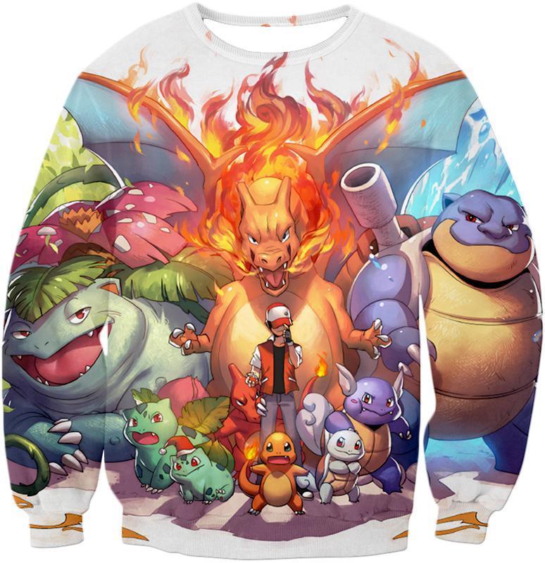 OtakuForm-OP Hoodie Sweatshirt / XXS Pokemon Hoodie - Pokemon Ash Ketchum All Cool First Generation Awesome Hoodie