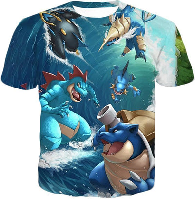 OtakuForm-OP Hoodie T-Shirt / XXS Pokemon Hoodie - Pokemon Awesome All Powerful Water Type Pokemons Cool Hoodie