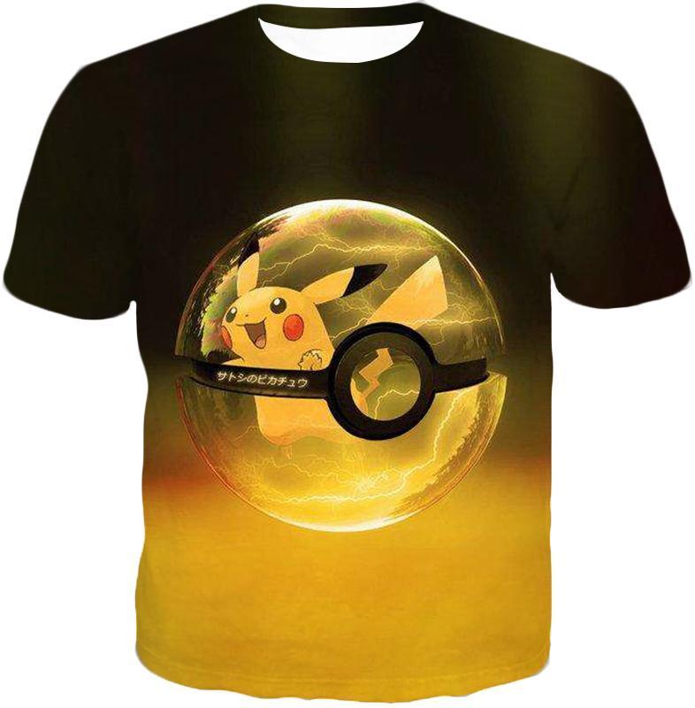 OtakuForm-OP Hoodie T-Shirt / XXS Pokemon Hoodie - Pokemon Best Pokemon Pikachu Pokeball Cool Black Yellow Hoodie