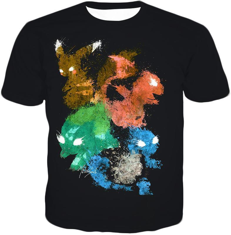 OtakuForm-OP Hoodie T-Shirt / XXS Pokemon Hoodie - Pokemon First Generation Spray Print Cool Black Hoodie