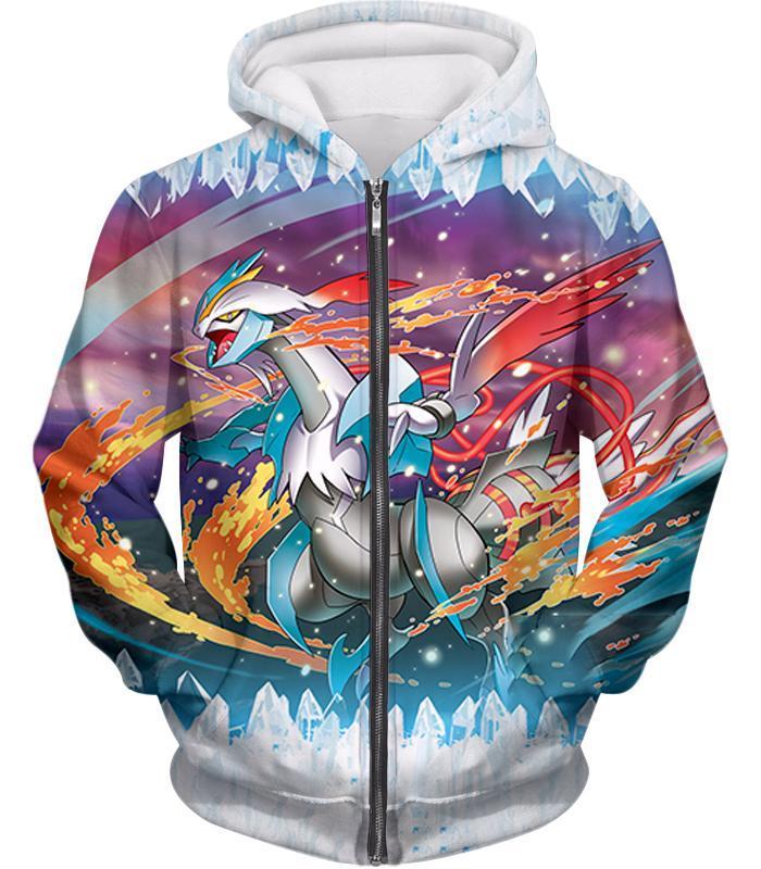 OtakuForm-OP T-Shirt Zip Up Hoodie / XXS Pokemon Powerful Dragon Ice Type White Kyurem Super T-Shirt