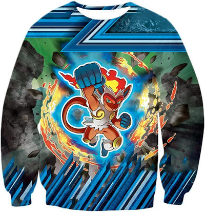OtakuForm-OP Zip Up Hoodie Sweatshirt / XXS Pokemon Super Flame Pokemon Infernape Amazing Zip Up Hoodie
