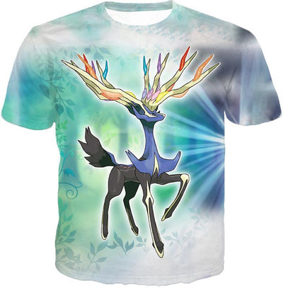OtakuForm-OP T-Shirt T-Shirt / XXS Pokemon T-Shirt - Pokemon Beautiful Fairy Pokemon Species Xerneas T-Shirt