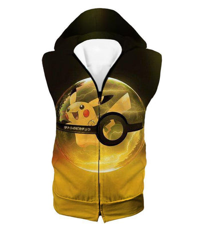 OtakuForm-OP T-Shirt Hooded Tank Top / XXS Pokemon T-Shirt - Pokemon Best Pokemon Pikachu Pokeball Cool Black Yellow T-Shirt